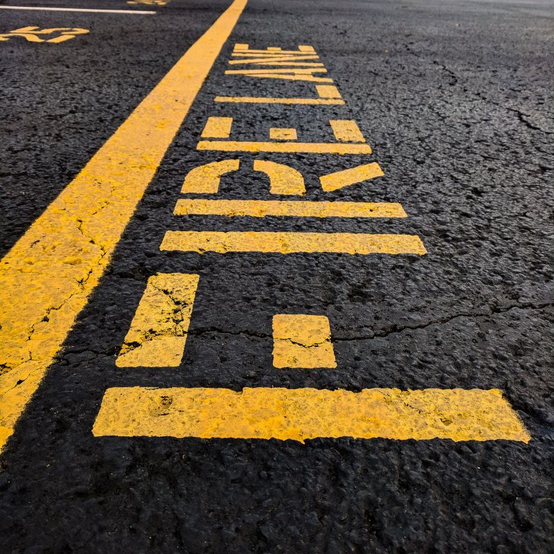 Fire Lane Marking in Katy, TX