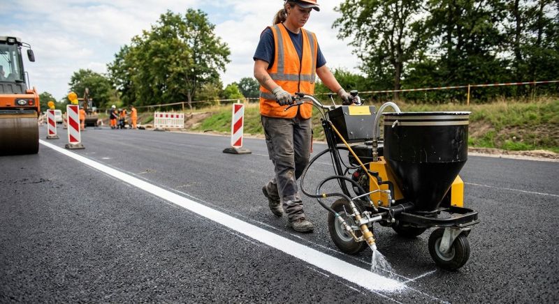 Asphalt Painting in Palm Springs, CA